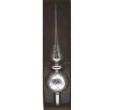 Weihnachtsbaumspitze aus Glas mit Dekornetz