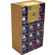 30er Packung Christbaumkugeln aus Glas in Box