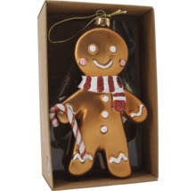 Lebkuchenmann Weihnachtsbaumschmuck mit Zuckerstange in Kartonverpackung