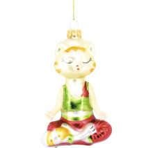 Katzen-Yoga-Figur zum Aufhängen als Weihnachtsbaumschmuck