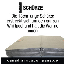 Whirlpoolabdeckung Canadian Spa 198x198 cm braun-thumb-2