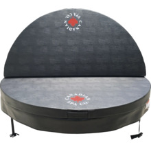 Abdeckung für einen runden Whirlpool mit Canadian Spa Co. Logo