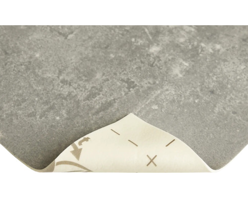 Selbstklebende Bodenfliese in Steinoptik mit abziehbarer Schutzfolie.