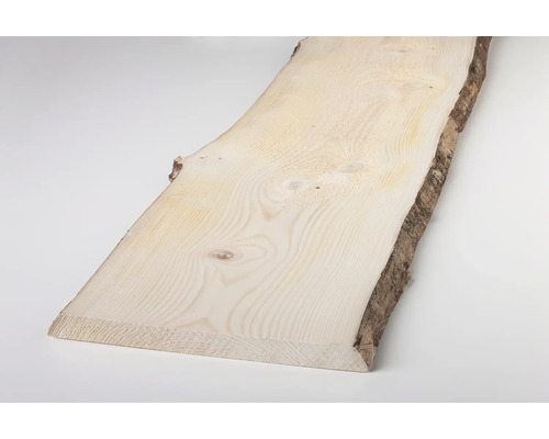 Massivholzbrett Schwarzwald Tanne zweiseitig unbesäumt 1830 x 470 x 40 mm Holzbrett mit Baumkante