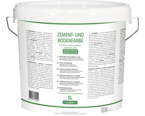 Zementfarbe und Bodenfarbe grau 5 l Zementfarbe und Bodenfarbe grau 5 l
