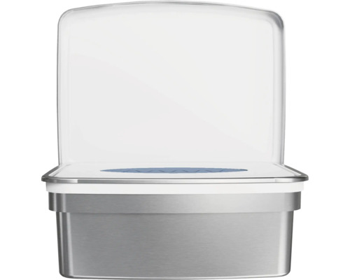 Toilettenpapierbox aus Edelstahl mit transparentem Deckel