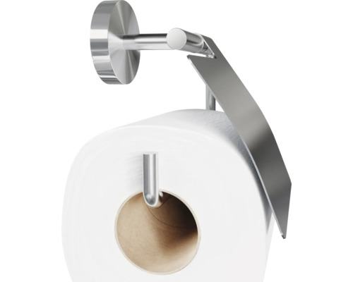 Toilettenpapierhalter aus Metall mit Toilettenpapierrolle