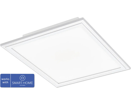 LED Panel EGLO crosslink.z 15,3 W Einstellbares Weiß IP 20, weiß- Kompatibel mit SMART HOME by hornbach Quadratische LED Deckenleuchte mit Smart Home Kompatibilität