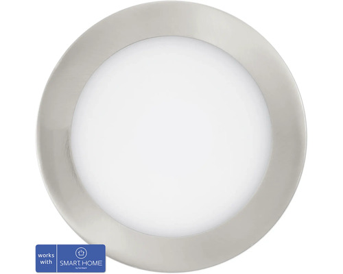 LED Einbauleuchte Eglo Crosslink-Z 10,5 W 1520 lm 2700-6500 K 1-flammig IP 44 nickel-matt ( 31746 )