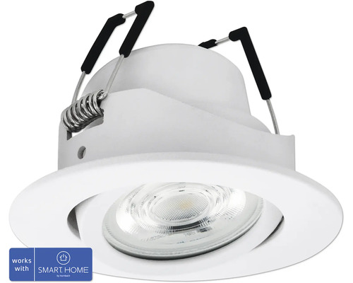 LED Einbauleuchte EGLO crosslink.z Crosslink-Z LED 5 W 400 lm 2700 K 1 -flammig Ø 88 mm weiß IP 20, 1 Stück - Kompatibel mit SMART HOME by hornbach Einbaustrahler zur Deckenmontage
