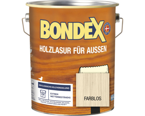 Holzschutz-Lasur Bondex farblos 4 l