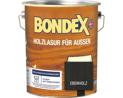 Holzschutz-Lasur Bondex ebenholz 4 l