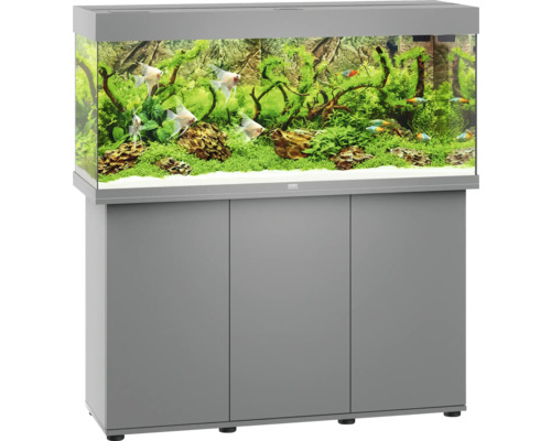 Eingerichtetes Aquarium mit Unterschrank