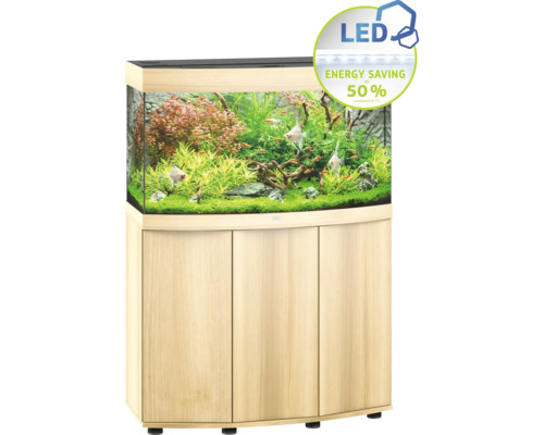 Komplettes Aquarium mit Unterschrank, bepflanzt und mit Fischen