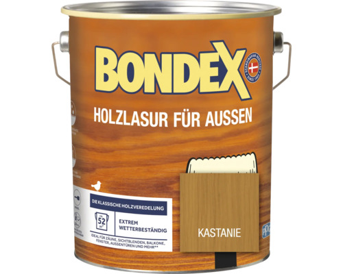 Holzschutz-Lasur Bondex kastanie 4 l