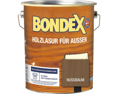 Holzschutz-Lasur Bondex nussbaum 4 l