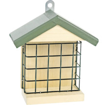 Vogelhaus aus Holz mit Gitter