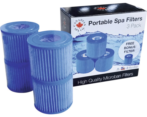 Tragbare Spa Filter im Dreierpack mit zusätzlichem Bonus Filter