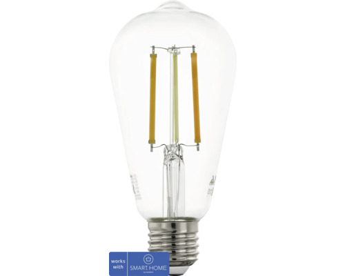 LED-Lampe ST64 E27 / 6 W ( 60 W ) transparent 806 lm 2200 6500 K einstellbares weiß - Kompatibel mit SMART HOME by hornbach