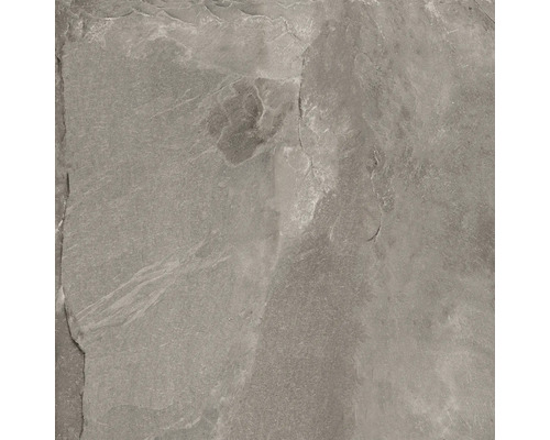 Graue Bodenfliese aus Steinzeug mit matter Oberfläche