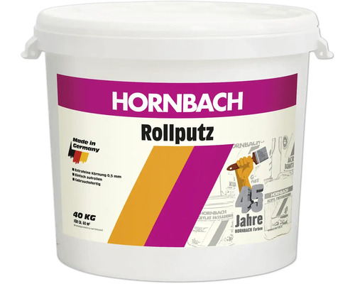 45 Jahre HORNBACH Rollputz extrafein 0,5 mm weiß 40 kg-0