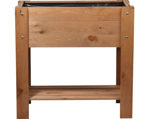 Hochbeet aus Holz mit Ablagefläche