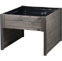 Hochbeet aus Holz mit Pflanzfolie