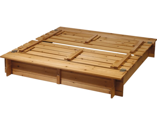 Sandkasten mit Holzabdeckung