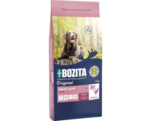Hundefutter trocken BOZITA Original Adult Light 12 kg , Huhn, weizenfrei, mit getrockneten Heidel- und Preisbeeren, Hagebutte, Single Protein Hundefutter trocken BOZITA Original Adult Light 12 kg , Huhn, weizenfrei, mit getrockneten Heidel- und Preisbeeren, Hagebutte, Single Protein