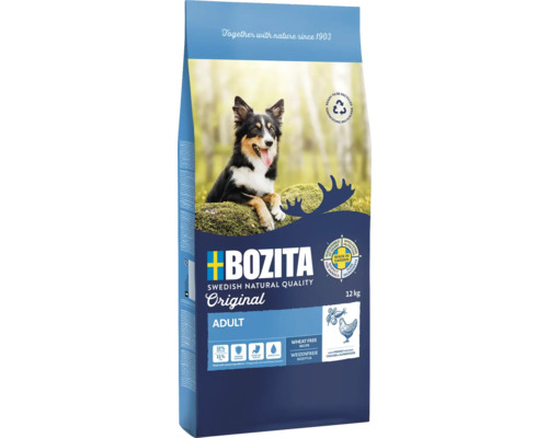 Hundefutter trocken BOZITA Original Adult 12kg , Huhn, weizenfrei, mit getrockneten Heidel- und Preisbeeren, Hagebutte Hundefutter trocken BOZITA Original Adult 12kg , Huhn, weizenfrei, mit getrockneten Heidel- und Preisbeeren, Hagebutte