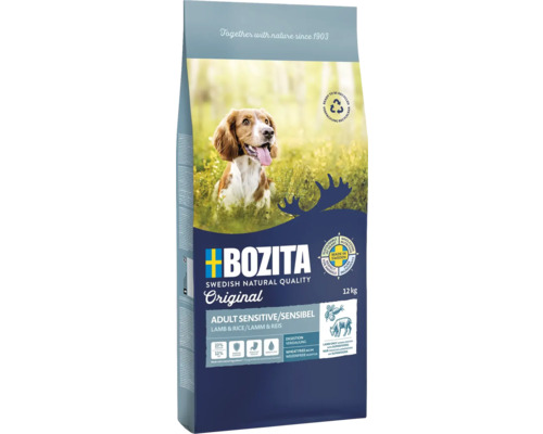 Hundefutter trocken BOZITA Original Adult Sensitive Lamb 12 kg , Lamm, weizenfrei, mit getrockneten Heidel- und Preisbeeren, Hagebutte Hundefutter trocken BOZITA Original Adult Sensitive Lamb 12 kg , Lamm, weizenfrei, mit getrockneten Heidel- und Preisbeeren, Hagebutte