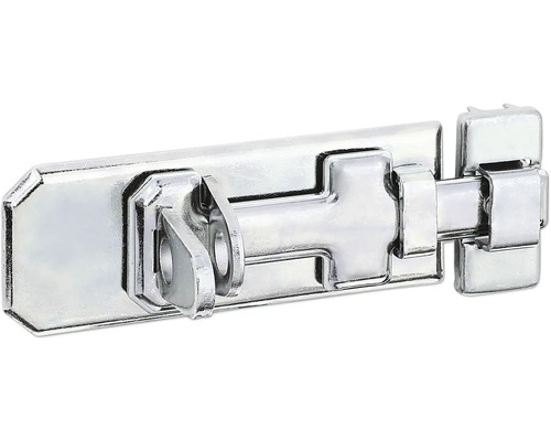 Sicherheits-Schlossriegel mit flachem Griff und Schlaufe 100 x 40 mm galv. verzinkt, dickschichtpassiviert Riegelschloss aus Metall