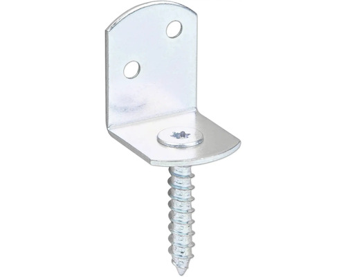 Flechtzaunhalter L-Form 38x30x32 mm galv. verzinkt, dickschichtpassiviert 1 Stück Winkelverbinder mit Schraube