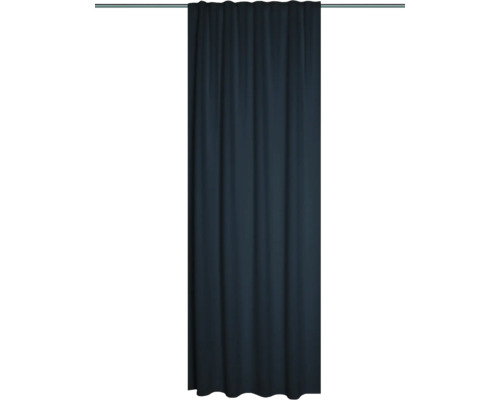 Vorhang mit Universalband Blacky dunkelblau 135x245 cm schwer entflammbar