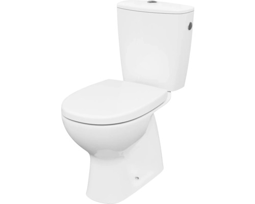 Standtiefspülklosett-Set Form & Style Nihoa spülrandlos Abgang senkrecht weiß mit WC-Sitz