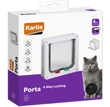 Karlie Porta Katzenklappe mit Vier-Wege-Verriegelung in Verpackung