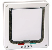 Katzenklappe aus Kunststoff mit Vierwegeverschluss