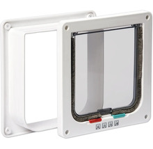 Katzenklappe mit transparentem Durchgang und Vierwegeverschluss