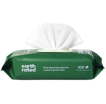Earth Rated Hunde Reinigungstücher, 100 Stück, zur schnellen und sanften Reinigung