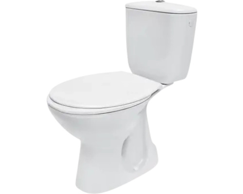 Standtiefspülklosett-Set Form & Style Abgang senkrecht weiß mit WC-Sitz