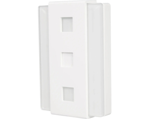 Weiße Wandleuchte mit drei quadratischen Öffnungen