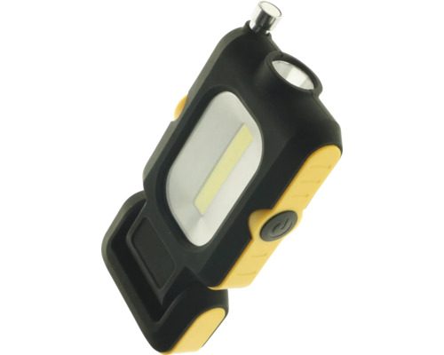 LED Taschenlampe Arbeitsleuchte VL-5718, schwarz/gelb