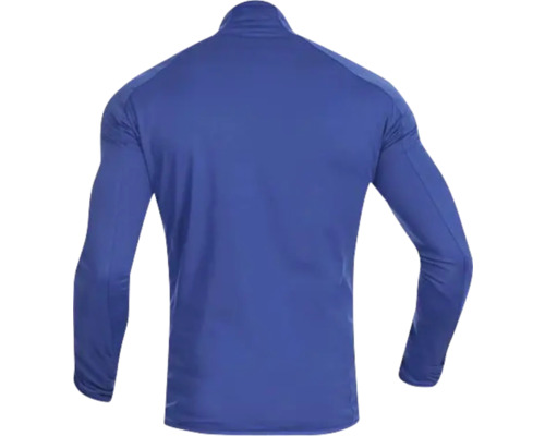 Blaue Trainingsjacke mit langen Ärmeln von hinten