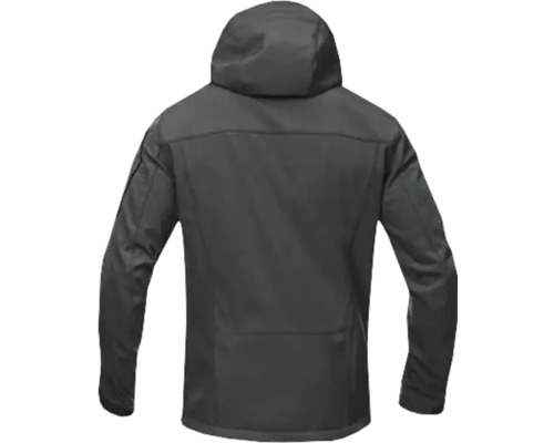 Rückansicht einer Jacke mit Kapuze