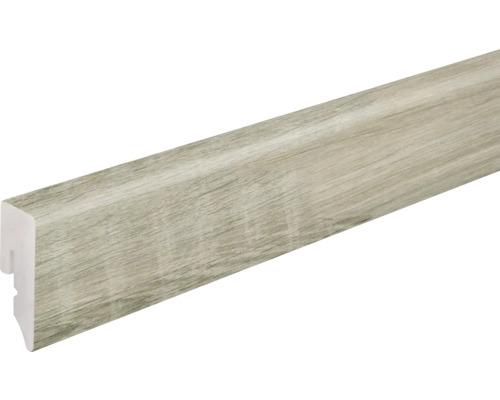 Sockelleiste PVC Eiche sägegrau foiert 15x38,5x2400mm Sockelleiste mit Holzoptik
