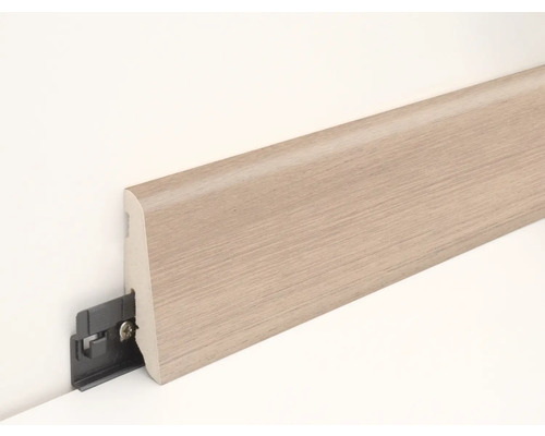 Sockelleiste mit Befestigungsclip zur Wandmontage