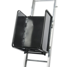 Leiter mit Auffangwanne für sicheren Stand