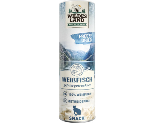 Katzensnack WILDES LAND Weißfisch Freeze Dried mit wertvollen Superfoods, getreidefrei, Glutenfrei 16 g