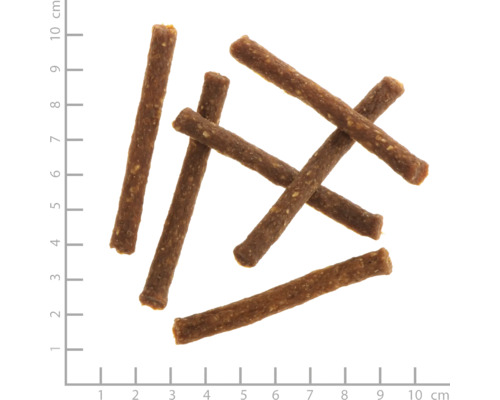 Mehrere Hundesnacks in Stäbchenform