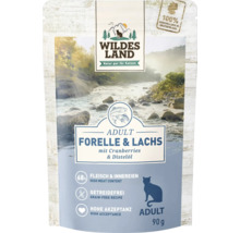Wildes Land Katzenfutter Forelle und Lachs für adulte Katzen, 90g